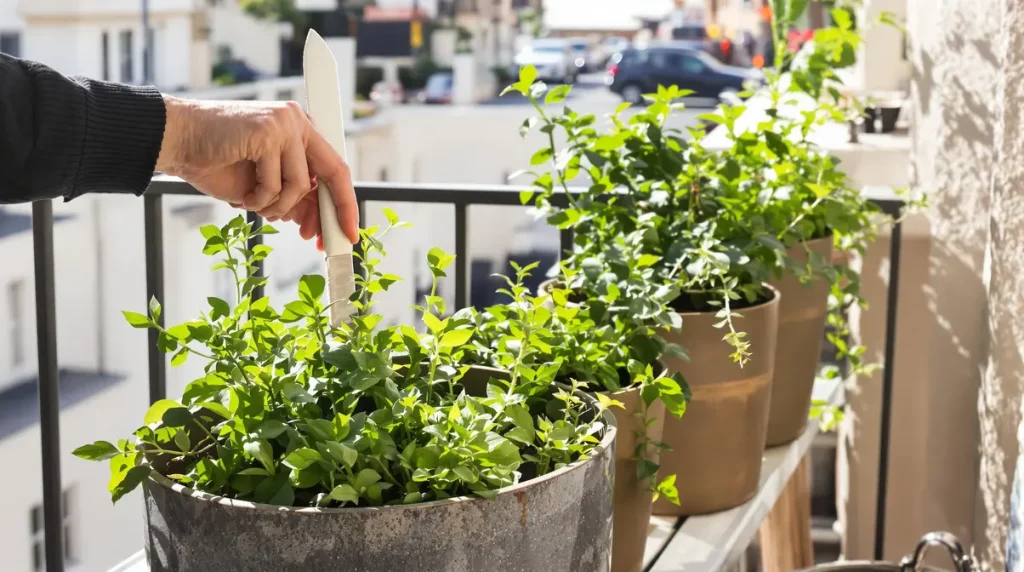 Ce jardin d’herbes vivaces en pot sur balcon vous fera oublier le rayon des aromates du supermarché toute l’année