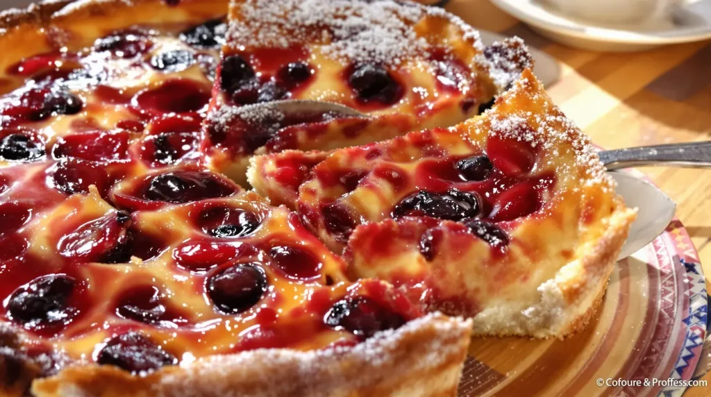 Entre le flan et le clafoutis, ce gâteau sans beurre ni sucre raffiné dévoile sa texture idéale