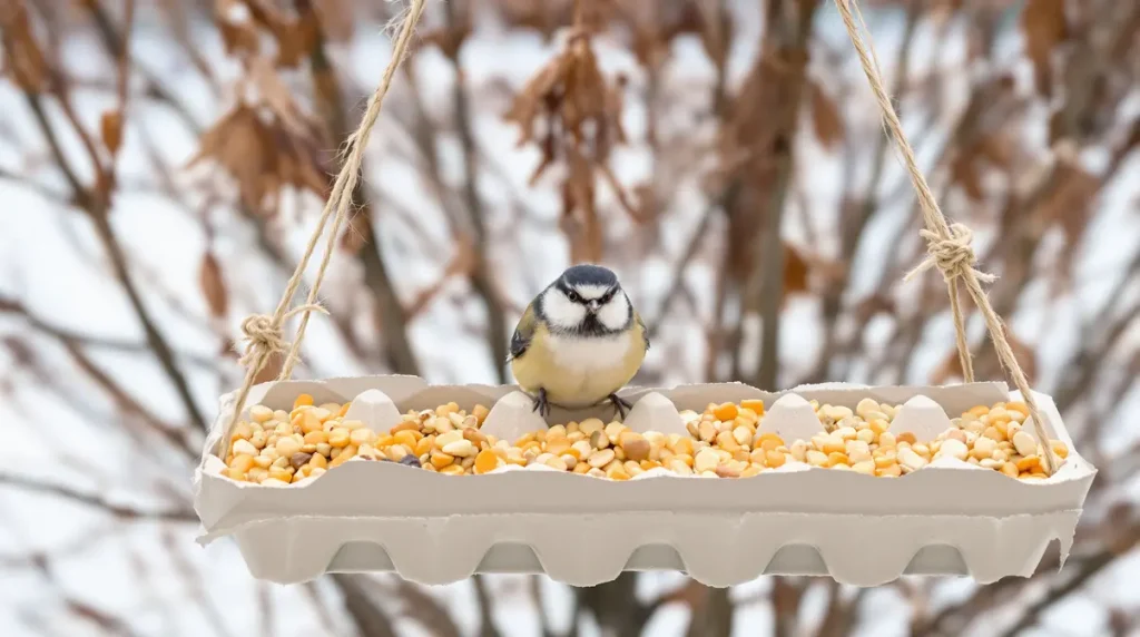 Ne jetez plus vos vieilles boîtes d’œufs, elles sont vraiment utiles au jardin pour attirer les oiseaux cet hiver